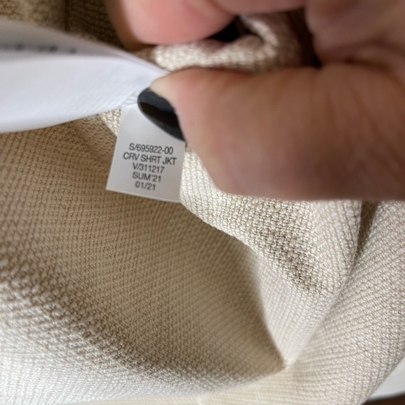 Banana Republic Oatmeal Cotton Hopsack Shirt Jacket Sz XS - Picture 6 of 7